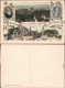 Ansichtskarte Zittau Mehrbild Litho: Turnfest - Stadt 1910  - Zittau