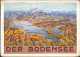 Ansichtskarte Friedrichshafen Landkarten-Ansichtskarte Vom Bodensee 1930 - Friedrichshafen