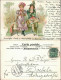Ansichtskarte  Trachten/Typen - Paar Im Parkt 1902 - Trachten