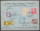 Autriche - L. Recommandée "A. Meinl's Erben, Bärringen Bei Karlsbad" Affr. Multicolore (voir Dos) Càpt BÄRRINGEN /22.V.1 - Covers & Documents