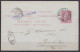 Carte Postale 10c Rose (N°46) Repiquée "H.Dessain à Malies" Càd MALINES (STATION) /20 AVR 1889 Pour BOIS-LE-DUC Pays-Bas - Briefkaarten 1871-1909