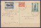 Carte En EXPRES Affr. N°605x2+608+423 Càd [HAM-SUR-HEURE /30 JUIN 1943] Pour BRUXELLES - Répondue, Réaffr. N°419+616+618 - Covers & Documents