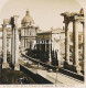 Photo Stéréoscopique 7,2x7,5cm Carte 17,2x8,9cm Vues D'Italie S. 125 - 1283 ROME. Temple De Vespasien. Arc Septime* - Photos Stéréoscopiques