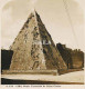 Photo Stéréoscopique 7,2x7,5cm Carte 17,2x8,9cm Vues D'Italie S. 125 - 1384 ROME. Pyramide De Caïus Cestus* - Photos Stéréoscopiques