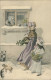 M.M. VIENNE / M. MUNK 1900s ART NOUVEAU POSTCARD  WOMEN & GIRLS & DOG &  MISTLETOE - N.473 (5526) - Vienne