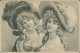 M.M. VIENNE / M. MUNK 1900s ART NOUVEAU POSTCARD SIGNED A. WALDIMAR - WOMEN & BIG HAT - N.796 (5531) - Vienne