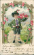 1900s RILIEVO / RELIEF / EMBOSSED POSTCARD - BOY & FLOWERS - N. 7719  (5538) - Fisher, Harrison