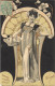 Delcampe - Jugendstil * Série 6 CPA Illustrateur Art Nouveau * Joyeuses Pâques * Pasqua PAQUES * Femmes Lapin Rabbit Dorures - Voor 1900