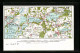Lithographie Eutin, Landkarte Mit Plön, Malente Und Keller See  - Landkaarten