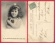 France Early 20th Century. Lot Of 12 Vintage Postcards, Belle Epoque Style. All Posted With Stamps [de121] - Collections & Lots