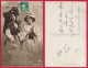 France Early 20th Century. Lot Of 11 Vintage Postcards, Belle Epoque Style. All Posted With Stamps [de122] - Collections & Lots