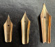 3 Plumes Or 14 K Pour Stylo Plume WARRANTED - Réf, P 03 - Plumes