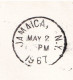 Recommandé Zurich Flughaten Einschreiben Swissair Mai 21 1967 Europa Stevenssville Mich Uspo Jamaica - Briefe U. Dokumente