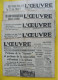 Journal L'Oeuvre. 5 N° De 1939 Pré-guerre. Japon Chine Annam Bao Daï Gamelin Reich Ciano Darlan Guitry Sous-marin Thétis - Other & Unclassified