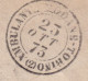Delcampe - 1873 Geneve Vers L'italie PD + AU VERSO AMBULANT MODANE TORINO 2 ROMA 24 OTT 73 11M - Lettres & Documents