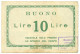 10 LIRE PRIGIONIERI DI GUERRA CAMPO CONCENTRAMENTO N 53 URBISAGLIA 1939/1945 BB+ - Other & Unclassified