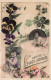 FETES - VOEUX - Recevez Porte Bonheur - Enfants - Fleurs - Fleurs à 4 Trèfles - Colorisé - Carte Postale Ancienne - Altri & Non Classificati