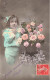 FETES - VOEUX - Anniversaire - Joyeuse Anniversaire - Enfants - Fleurs Dans Une Vase - Colorisé - Carte Postale Ancienne - Compleanni