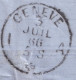 Delcampe - Suisse Thun Thoune  Anb Lausanne Bern Geneve 3 Juil 1866 5 S IA - Cartas & Documentos