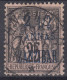 TIMBRE ZANZIBAR TYPE SAGE SURCHARGE BLEUE N° 29 OBLITERATION CHOISIE - Oblitérés