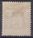 TIMBRE ZANZIBAR TYPE SAGE SURCHARGE BLEUE N° 29 OBLITERATION CHOISIE - Usados