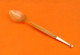 Cuillère à Bouillie En Corne De Bovin  Fleuron Boule métal Argenté - Spoons