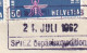 Helvetia Expres Espresso Gasthof Urgent Spiez Gepackexpedition 21 Juli 1962 - Storia Postale