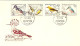 FDC 1078-84 Czechoslovakia Birds 1959 Kingfisher Owl Hoopoe Blue Tit Woodpecker Bullfinch Goldfinch Oriole Nuthatch - Pájaros Cantores (Passeri)