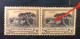 UNION OF SOUTH AFRICA ROTO PRINTING PRETORIA MNH SACC 45 (ROW 20/4) 3d PAIR SHUTTERED WINDOW VARIETY. - Ungebraucht