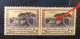 UNION OF SOUTH AFRICA ROTO PRINTING PRETORIA MNH SACC 45 (ROW 20/4) 3d PAIR SHUTTERED WINDOW VARIETY. - Nuovi