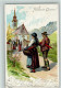 13033804 - Doecker Serie 44 - Ostern - Kirchgang  Litho - Döcker, E.