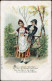 COUPLES 1900 "4 Scènes Amoureuses Avec Poèmes" Lot De 4 Cartes Postales Celluloïds De Collection - Couples