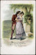 Delcampe - COUPLES 1900 "4 Scènes Amoureuses Avec Poèmes" Lot De 4 Cartes Postales Celluloïds De Collection - Couples