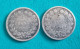 Ecu Argent, Lot De 2 - 5 Francs