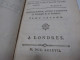 Delcampe - LES NUITS D YOUNG 1787 LONDRES TOME 2 SEUL  LIVRE ANCIEN XVIIIème  DIM 12,5 X 7,5cm - 1701-1800