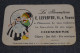 Belle Ancienne Carte Publicitaire 1926,La Bonneterie E. Lefebvre, 9,5 Cm. Sur 5,5 Cm. - Reclame