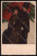 Artist Signed Betts A. W. Lady Couple Winter Snow MM Vienne 291 Postcard VK7999 - Other & Unclassified