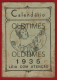PORTUGAL - LISBOA - NOVA SAPATRIA OURIQUE - CALENDÁRIO 1935 - Publicités