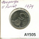 5 FORINT 1979 HUNGARY Coin #AY505.U.A - Hongrie