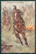 Militari Lancieri Cavallo Cartolina QT7925 - Régiments