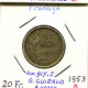 20 FRANCS 1953 B FRANCE Pièce Française #AM440.F.A - 20 Francs