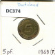 5 PFENNIG 1969 F BRD ALLEMAGNE Pièce GERMANY #DC374.F.A - 5 Pfennig