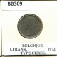 1 FRANC 1972 FRENCH Text BELGIUM Coin #BB309.U.A - 1 Franc
