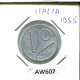 10 LIRE 1955 R ITALIEN ITALY Münze #AW607.D.A - 10 Liras