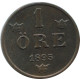 1 ORE 1895 SCHWEDEN SWEDEN Münze #AD372.2.D.A - Schweden
