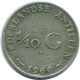 1/10 GULDEN 1966 NETHERLANDS ANTILLES SILVER Colonial Coin #NL12921.3.U.A - Niederländische Antillen
