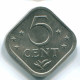 5 CENTS 1975 NETHERLANDS ANTILLES Nickel Colonial Coin #S12245.U.A - Niederländische Antillen