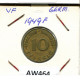 10 PFENNIG 1949 F ALEMANIA Moneda GERMANY #AW464.E.A - 10 Pfennig