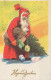 SANTA CLAUS CHRISTMAS Holidays Vintage Postcard CPSMPF #PAJ385.A - Santa Claus