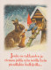 BABBO NATALE Buon Anno Natale GNOME Vintage Cartolina CPSM #PAU458.A - Santa Claus